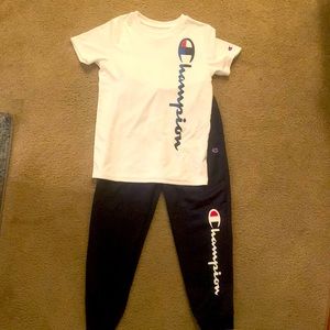 Champion two piece boys active wear.